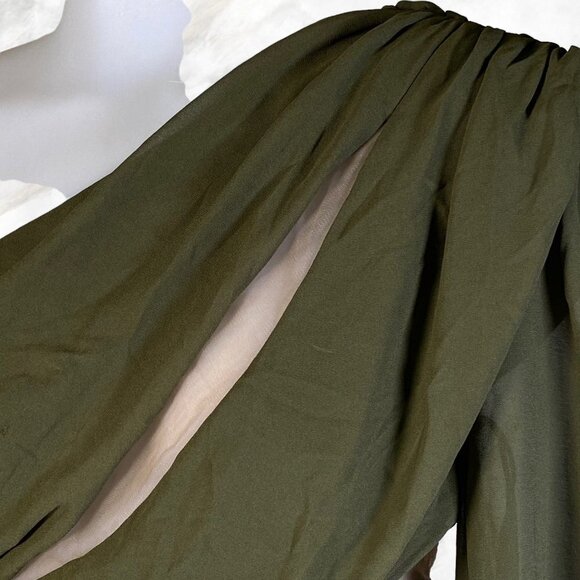 Michael Costello x REVOLVE Mai Mini Dress in Olive - Picture 4 of 12